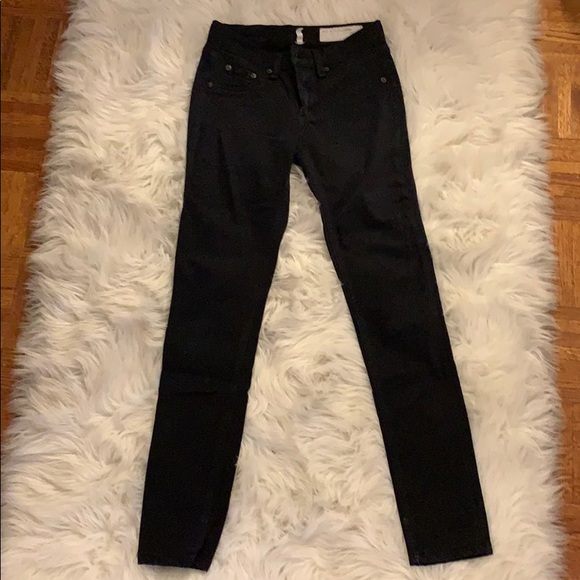 Rag & Bone Black Plush Skinny Jean - Picture 1 of 4